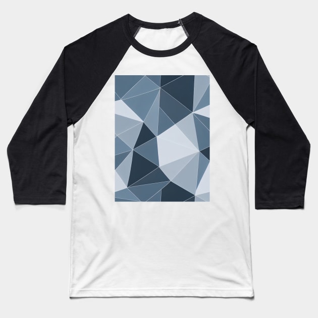 Abstract low poly triangle seamless pattern Baseball T-Shirt by Alekxemko